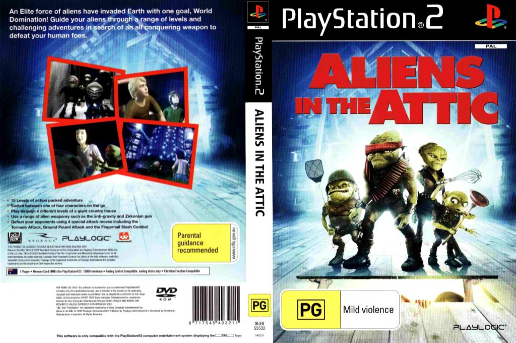 Aliens in the Attic — box-texture (EU)