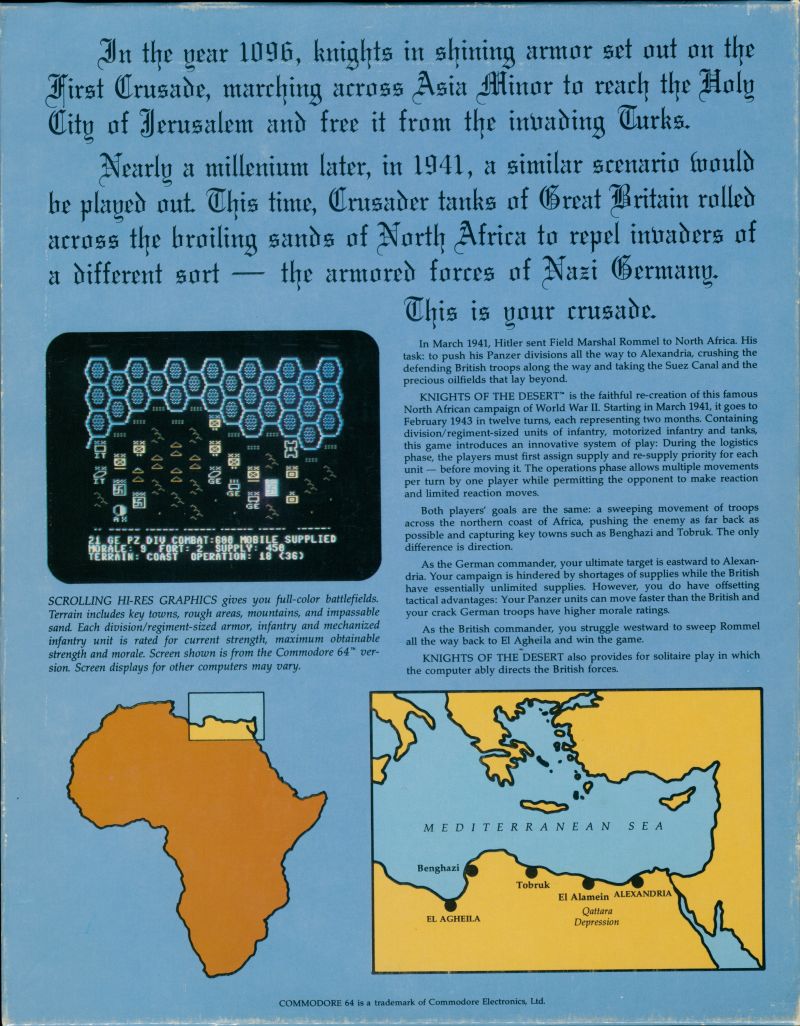 Knights of the Desert: The North African Campaign of 1941-43 — box-2D-back (US)