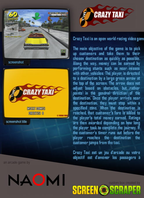 Crazy Taxi — box-2D-back (SS)