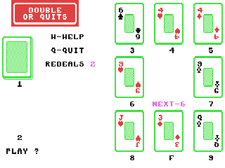 Double or Quits — ss (WOR)
