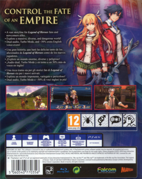 Legend of Heroes, The - Trails of Cold Steel — box-2D-back (EU)