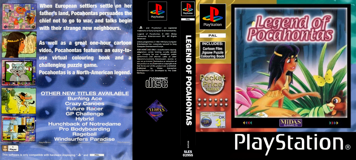 Legend Of Pocahontas — box-texture (EU)