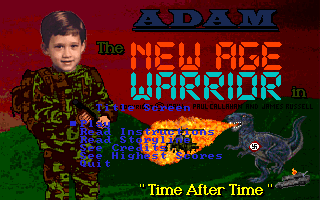 Adam the New Age Warrior in "Time After Time" box art