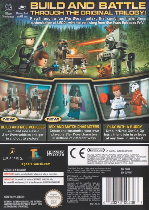 LEGO Star Wars II - The Original Trilogy — box-2D-back (EU)