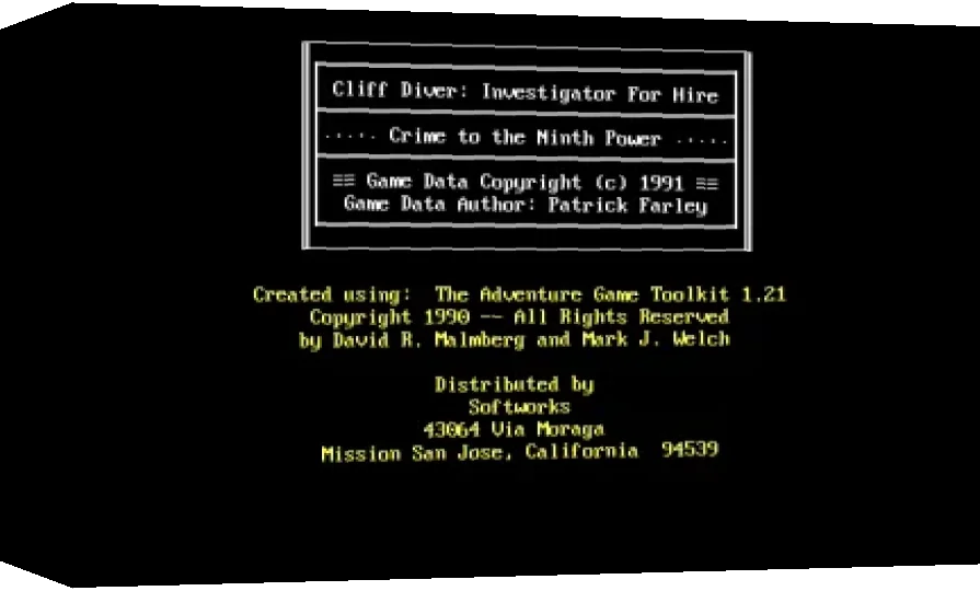 Cliff Diver: Investigator For Hire — box-3D (WOR)