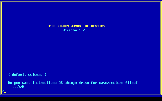 The Golden Wombat of Destiny box art
