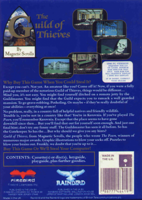 Guild Of Thieves, The — box-2D-back (EU)