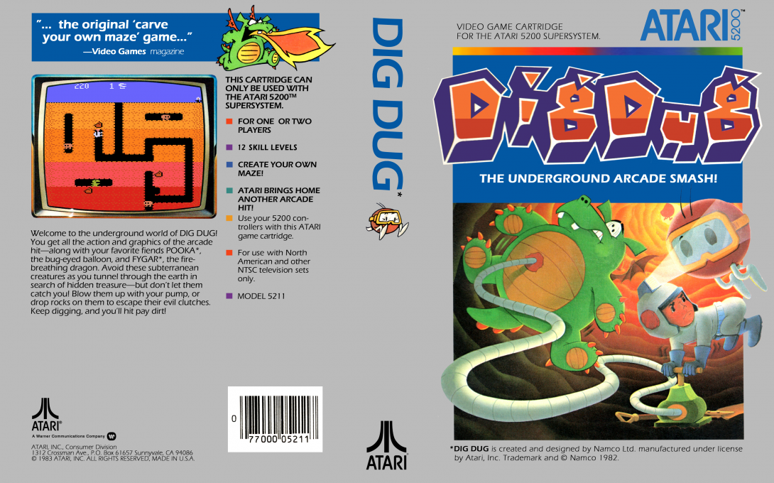 Dig Dug — box-texture (US)