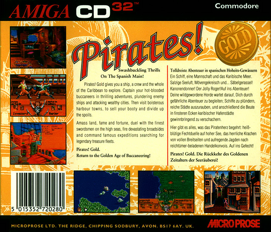 Pirates! Gold — box-2D-back (WOR)