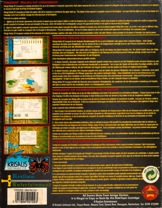 Kingdoms of England II - Vikings - Fields of Conquest — box-2D-back (EU)