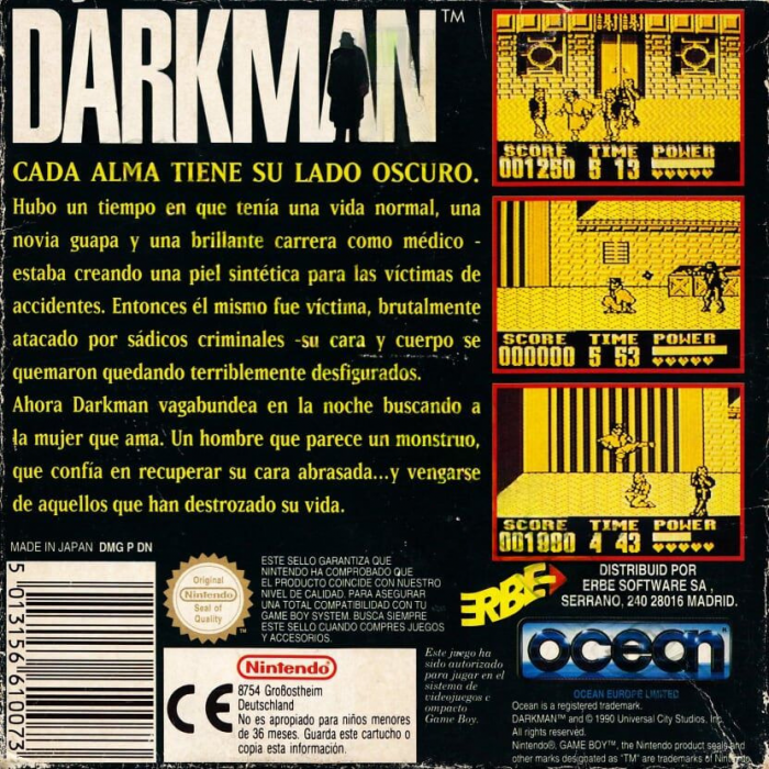 Darkman — box-2D-back (SP)