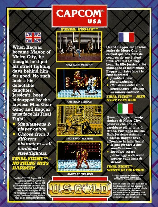 Final Fight — box-2D-back (EU)