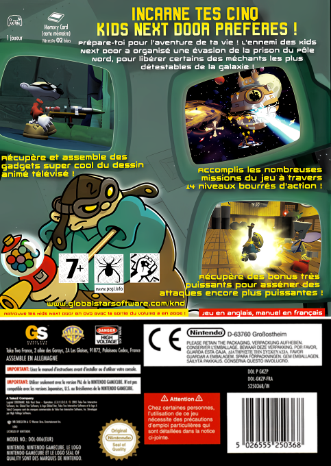 Codename - Kids Next Door - Operation - V.I.D.E.O.G.A.M.E. — box-2D-back (FR)