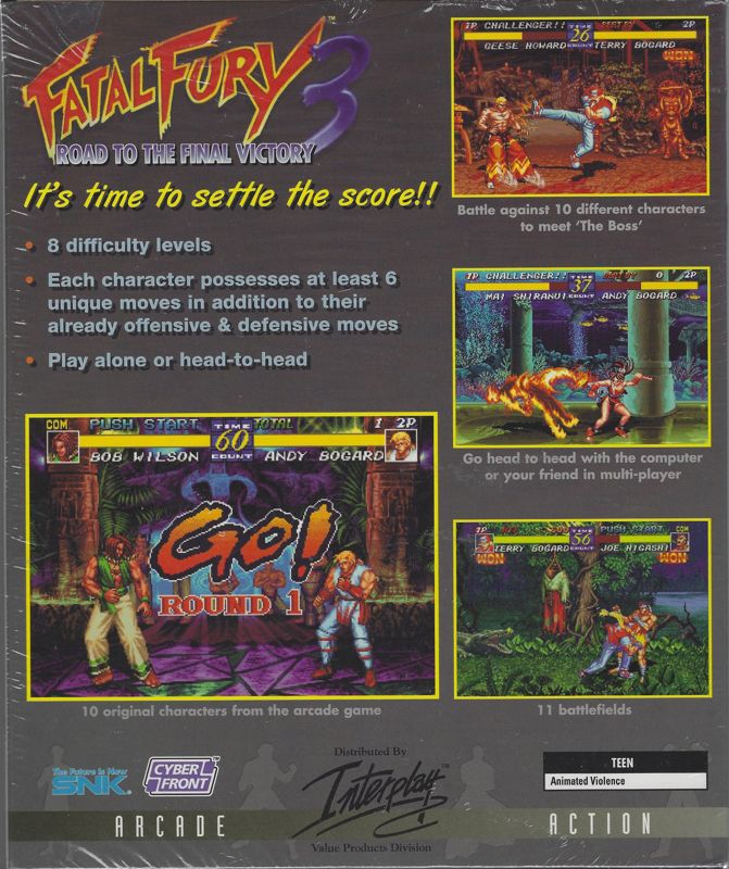 Fatal Fury 3: Road to the Final Victory — box-2D-back (US)