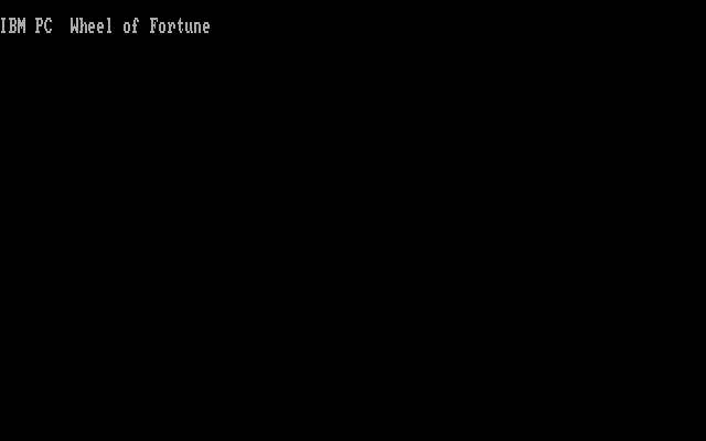 IBM PC Wheel of Fortune box art