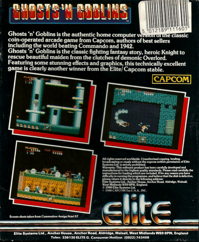 Ghosts 'n Goblins — box-2D-back (EU)