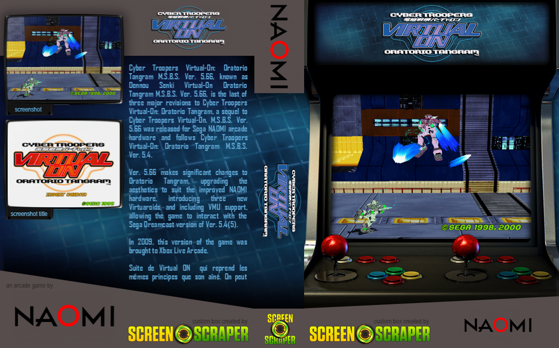 Cyber Troopers Virtual-On: Oratorio Tangram M.S.B.S. Ver. 5.66 — box-texture (SS)