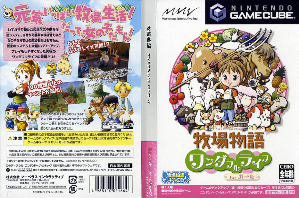 Harvest Moon - Another Wonderful Life — box-texture (JP)
