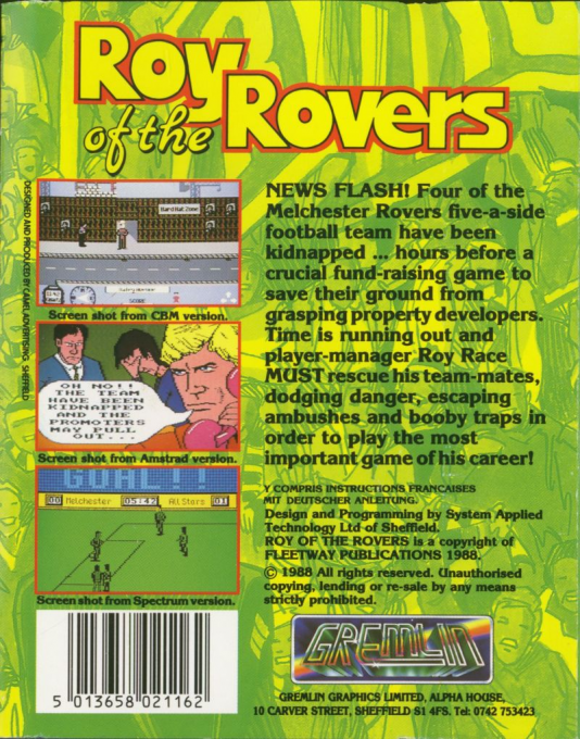 Roy Of The Rovers — box-2D-back (EU)