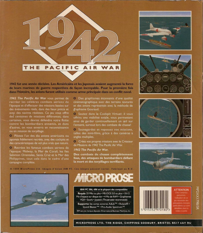 1942 The Pacific Air War — box-2D-back (EU)