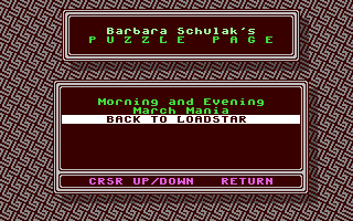The Puzzle Page #188 — ss (WOR)