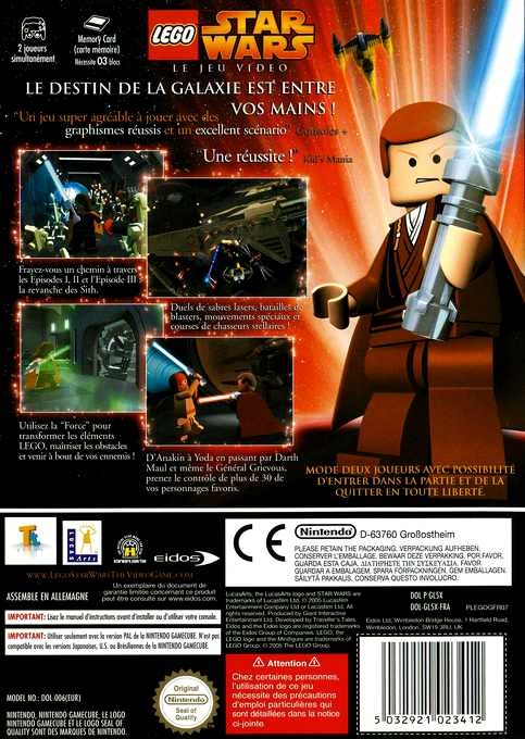 LEGO Star Wars - The Video Game — box-2D-back (FR)