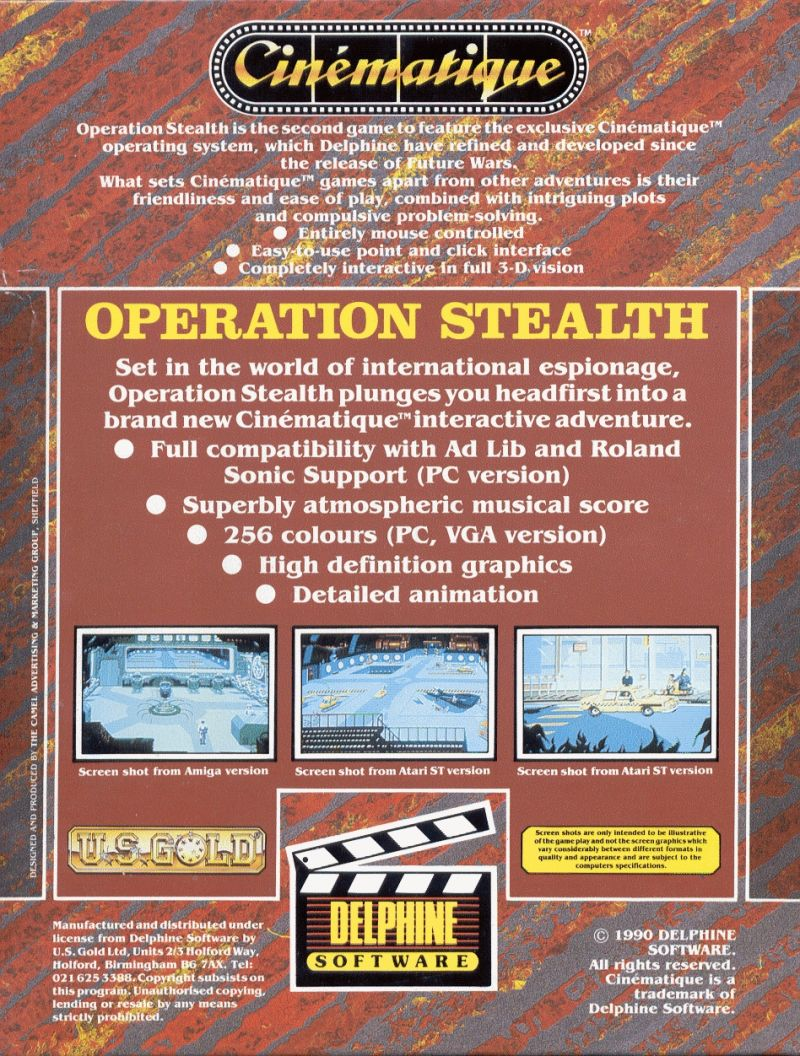 Operation Stealth — box-2D-back (EU)