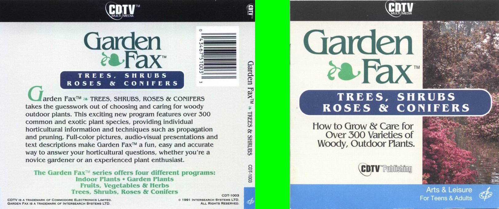 Garden Fax - Trees, Shrubs, Roses And Conifers — box-texture (WOR)