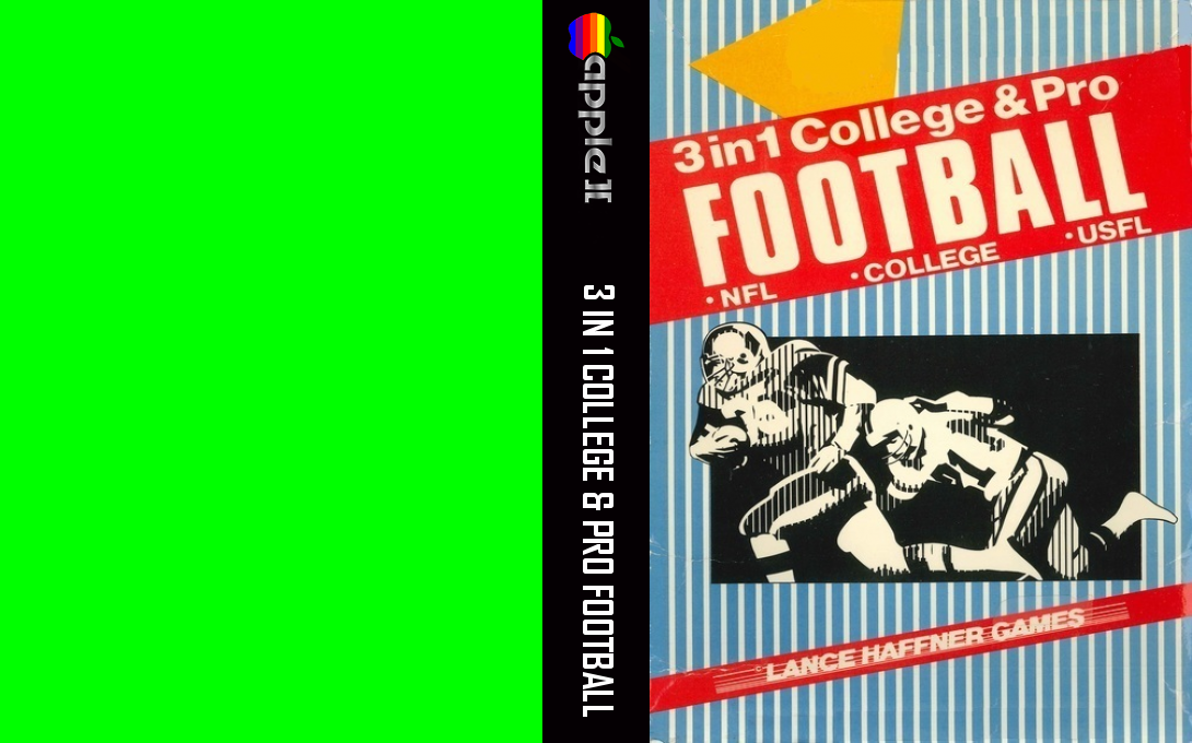 3 in 1 College & Pro Football — box-texture (US)