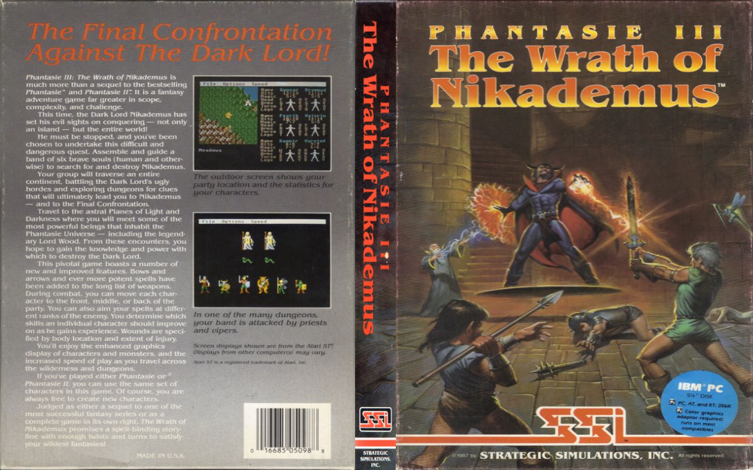 Phantasie 3 - The Wrath Of Nikademus — box-texture (US)