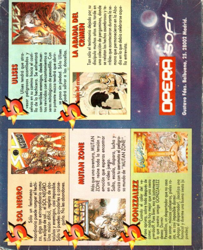5 Exitos De Opera Soft — box-2D-back (SP)