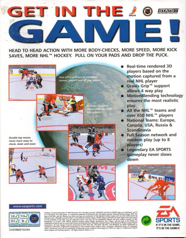 NHL 97 — box-2D-back (EU)