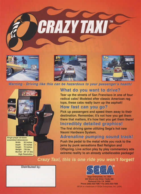 Crazy Taxi — box-2D-back (US)