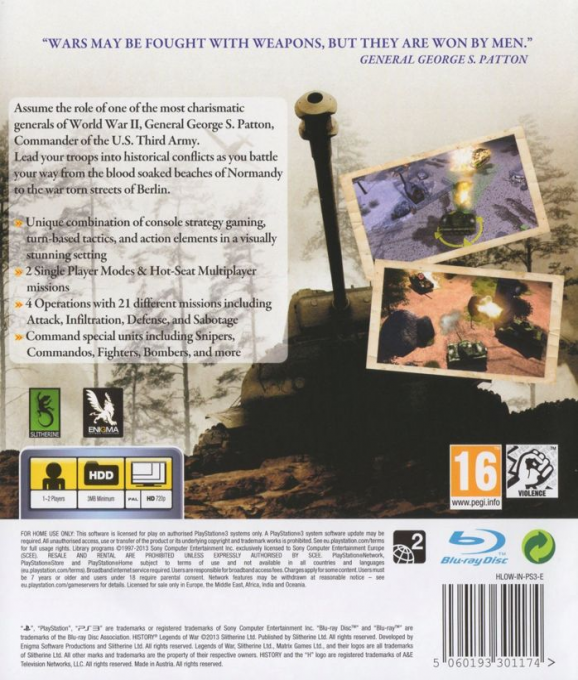 History Legends of War - Patton — box-2D-back (EU)