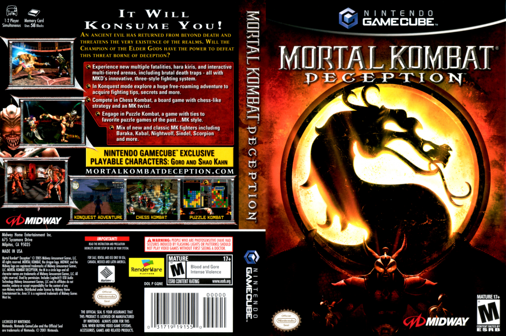 Mortal Kombat - Deception — box-texture (US)