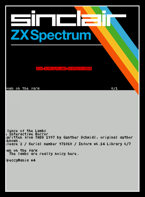 ZxZvm - Silence of the Lambs - An Interactive Horror box art