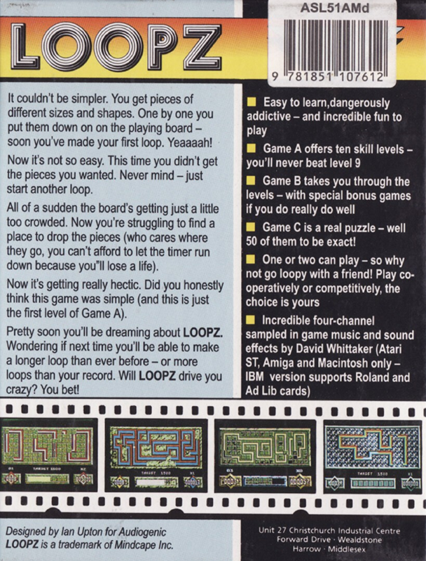 Loopz — box-2D-back (EU)