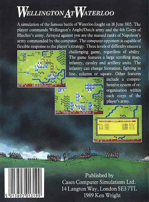 Wellington at Waterloo — box-2D-back (EU)