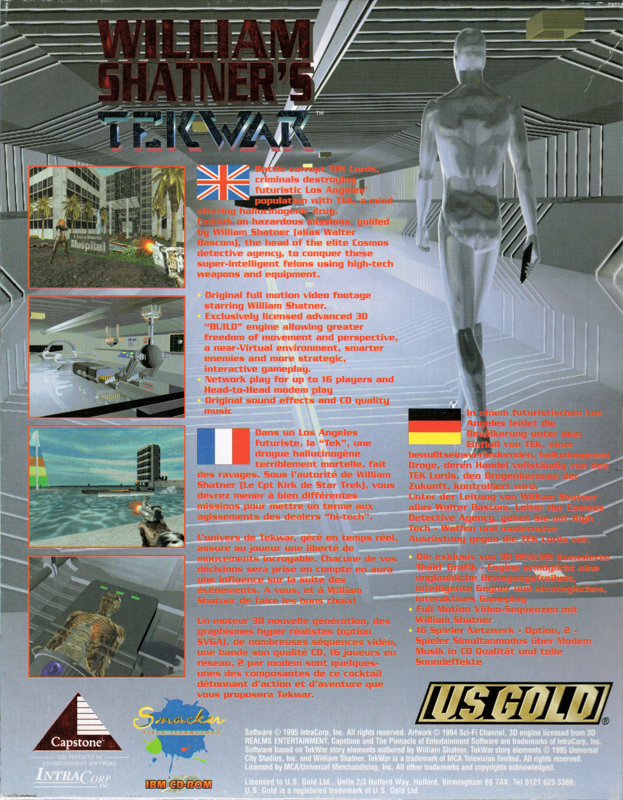 William Shatner's Tekwar — box-2D-back (EU)