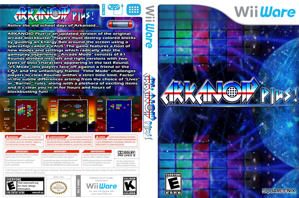 Arkanoid Plus! — box-texture (US)