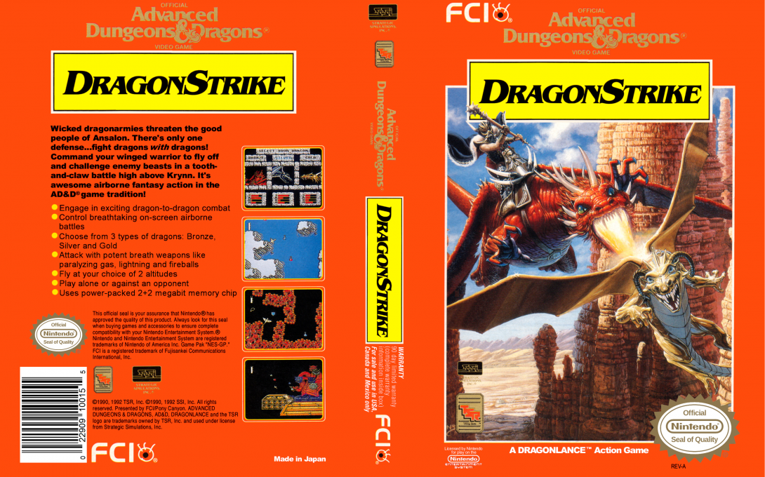 Advanced Dungeons & Dragons - DragonStrike — box-texture (US)