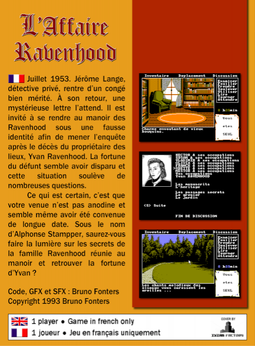 Affaire Ravenhood, L' — box-2D-back (FR)