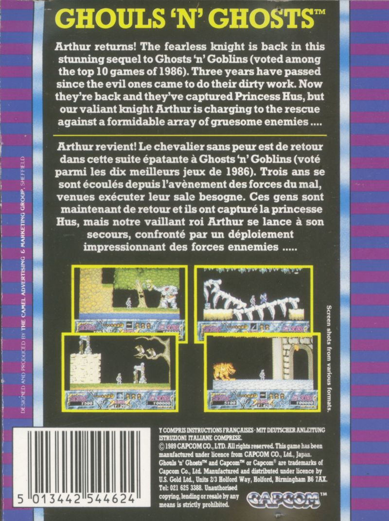 Ghouls 'n' Ghosts — box-2D-back (EU)