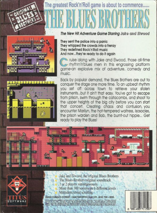 Blues Brothers, The — box-2D-back (US)
