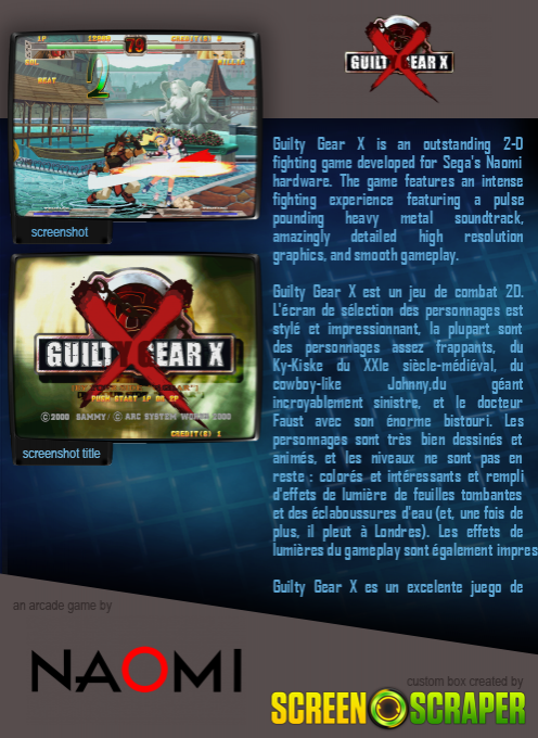 Guilty Gear X — box-2D-back (SS)