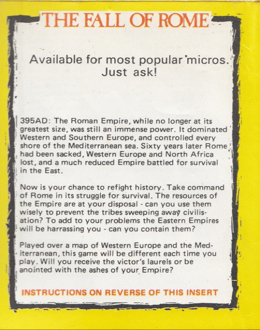 The Fall Of Rome — box-2D-back (EU)