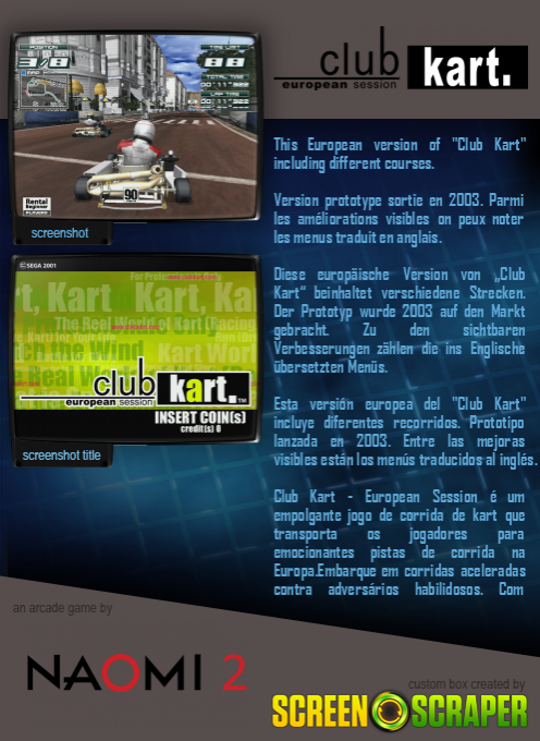 Club Kart: European Session — box-2D-back (SS)