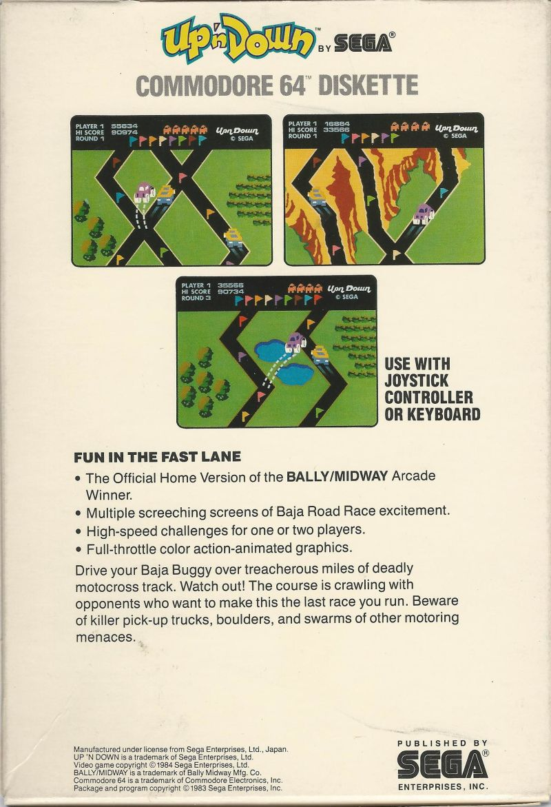 Up 'n Down — box-2D-back (US)