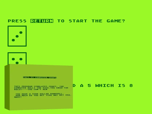 Computer Craps — mixrbv2 (WOR)