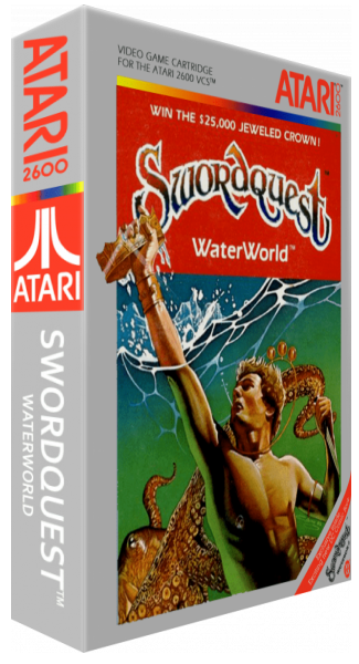 Swordquest - Waterworld — box-3D (US)